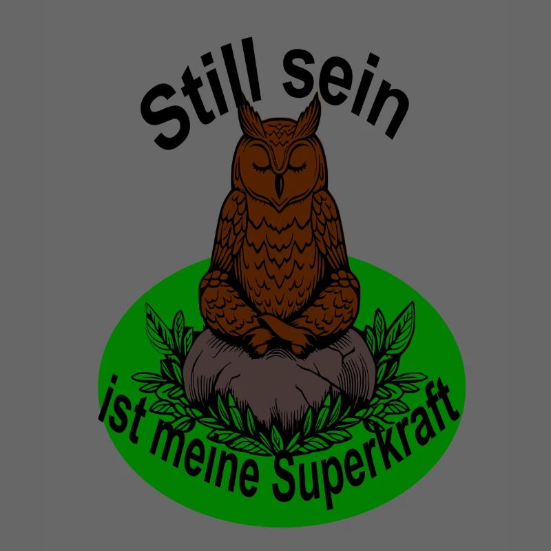 Stille ist eine Tugend, in der Meditation - Eule