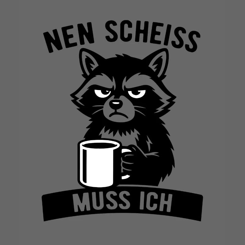 Frecher Waschbär - Nen Scheiß muss ich - Kaffee