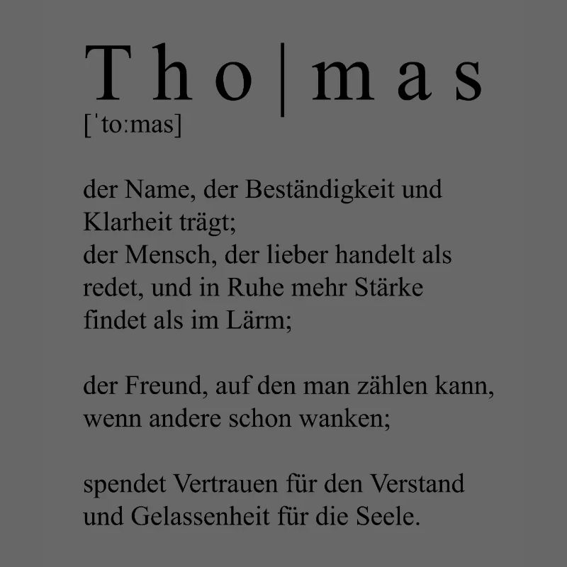 Thomas Definition Typografie