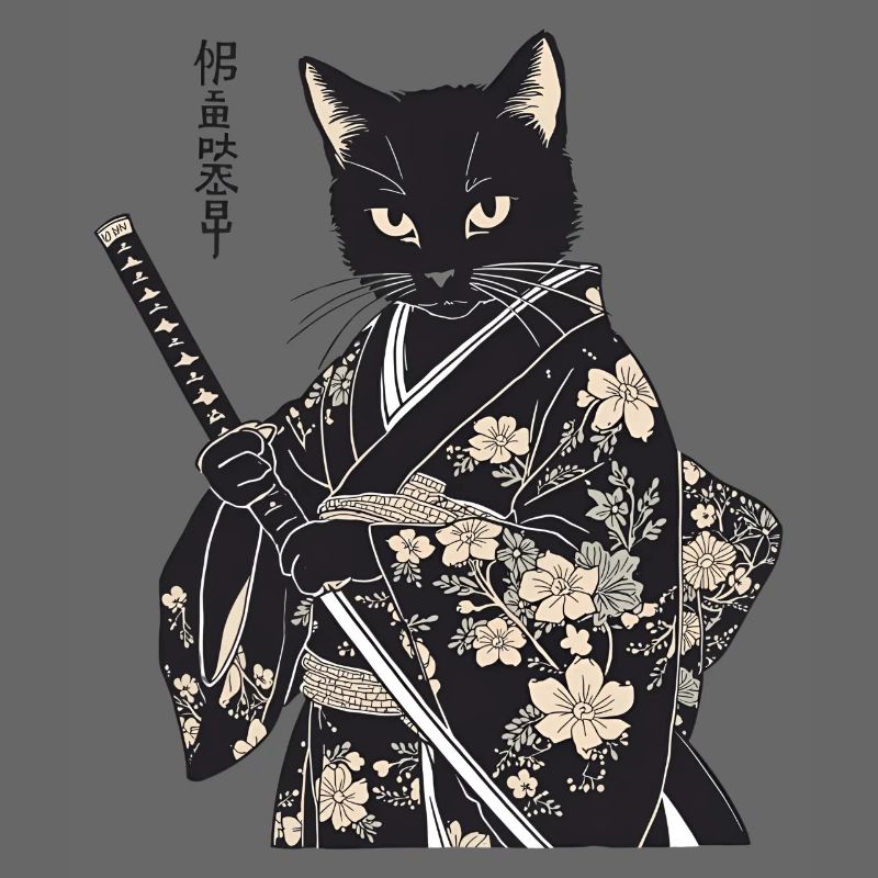 Samurai Katze – moderner japanischer Style