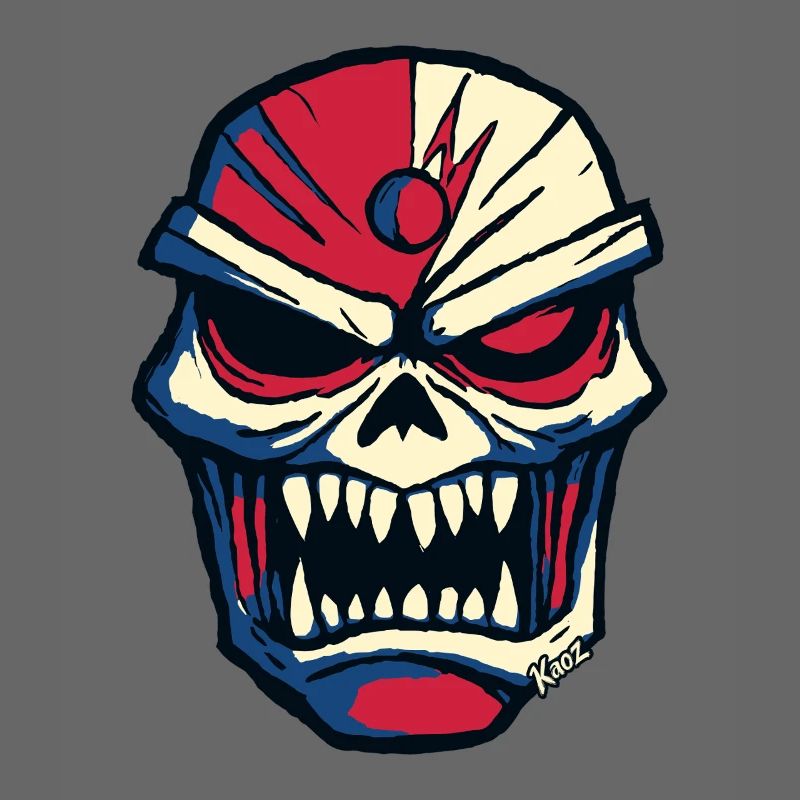 Dark skull in comic style