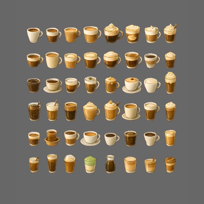 Verschiedene Kaffee-Getränke