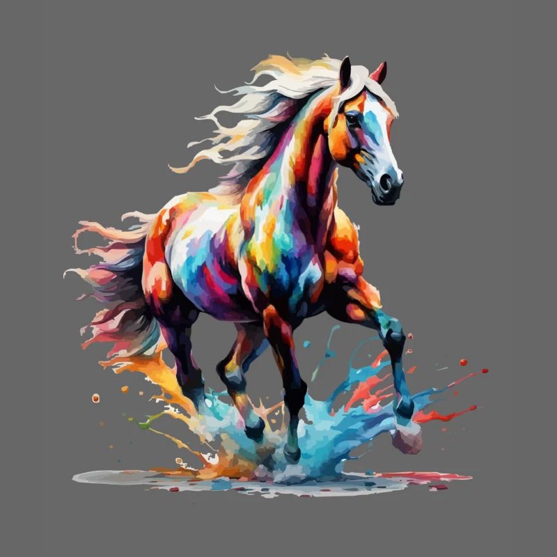 Buntes Haflinger Pferd Kunst Design