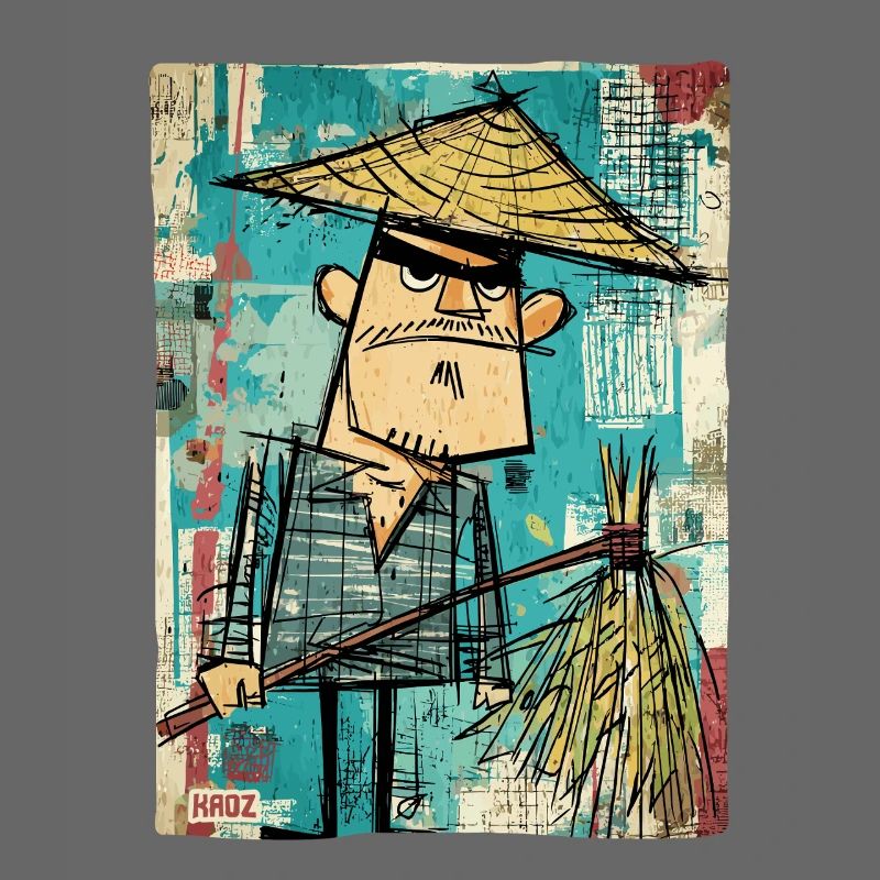 Graffiti Samurai with Broom