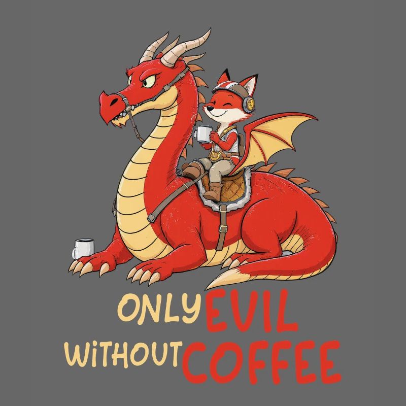 Fuchs auf Drachen – Only Evil Without Coffee
