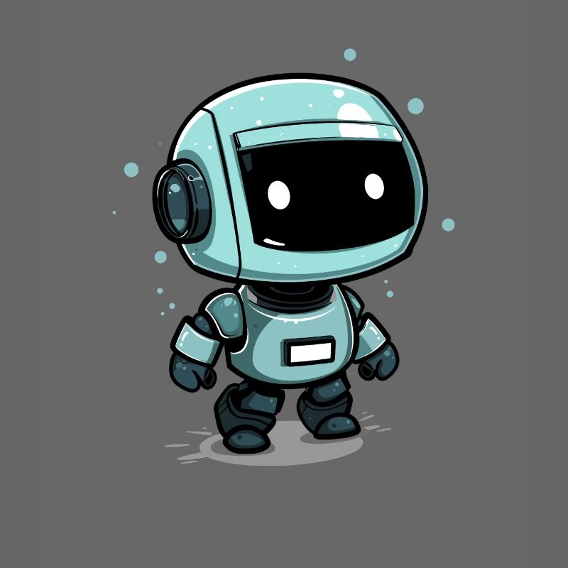 Petit robot spatial sur un chemin d’aventure