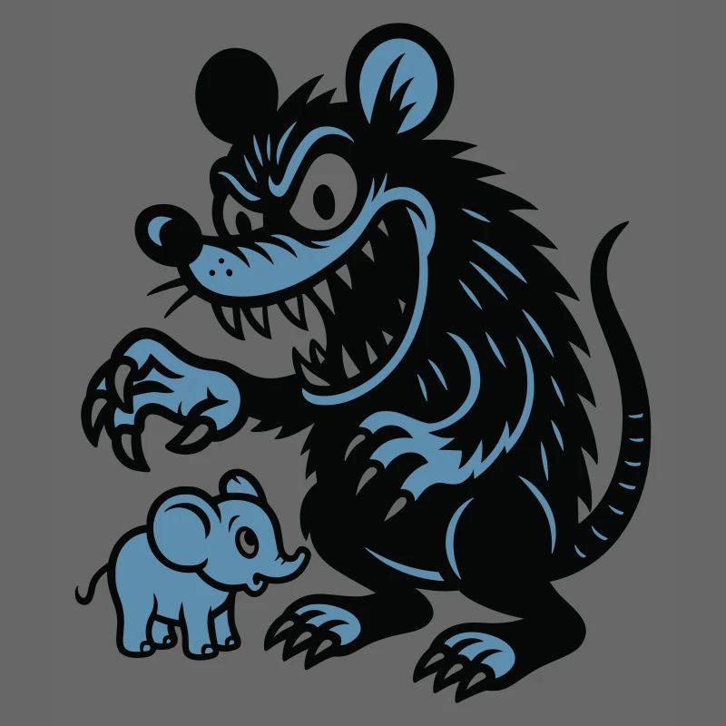 Rat géant et petit éléphant
