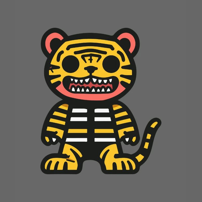 Tiger Halloween Comic Funny