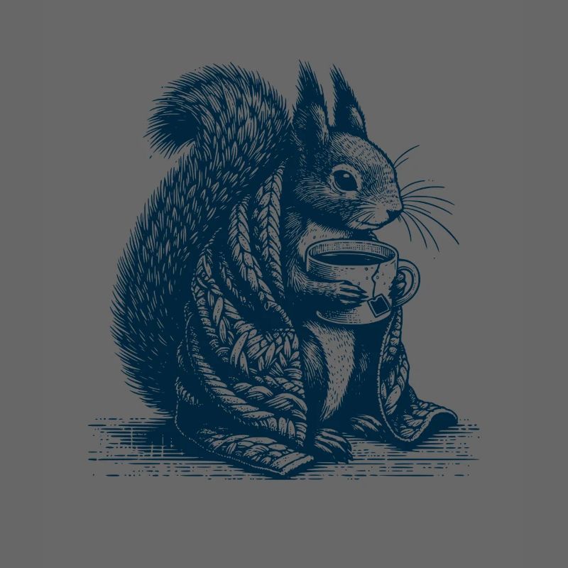 Eichhörnchen mit Tee