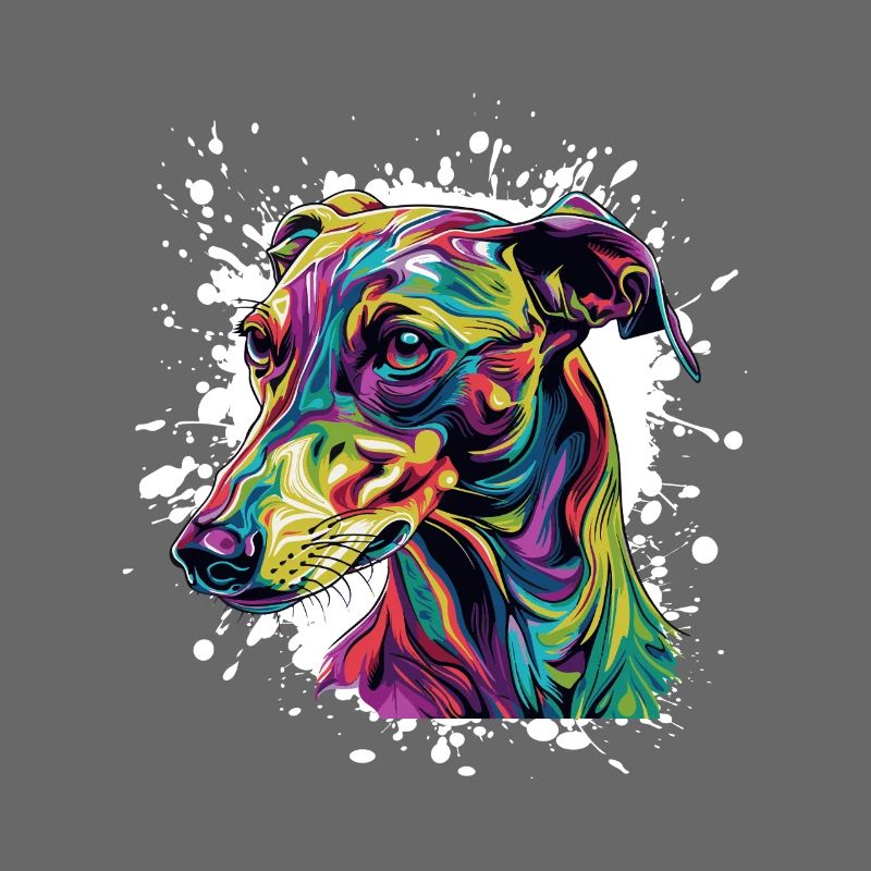 Farbexplosion Hund Portrait