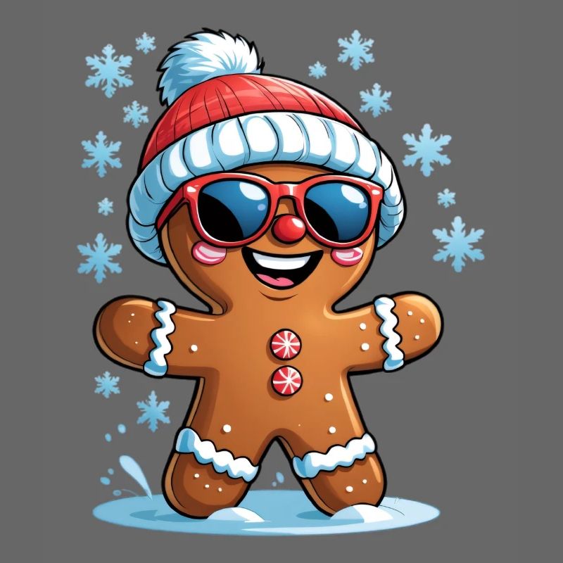 Winter Lebkuchen mit Sonnenbrille