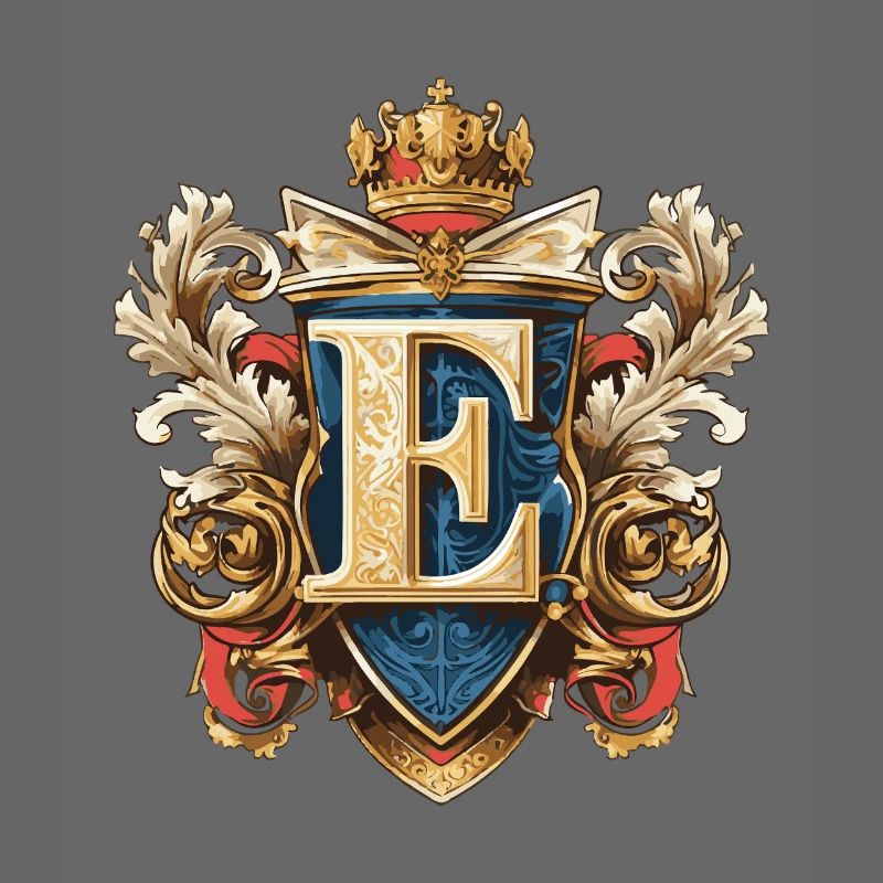 E Buchstabe Name Krone