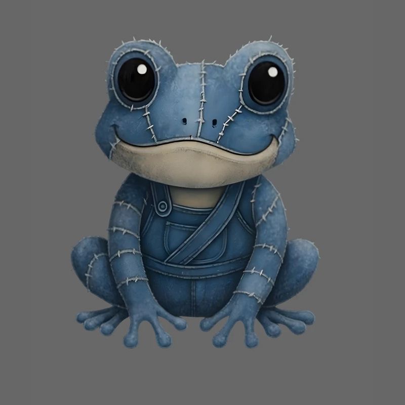 Denim Patchwork Frosch