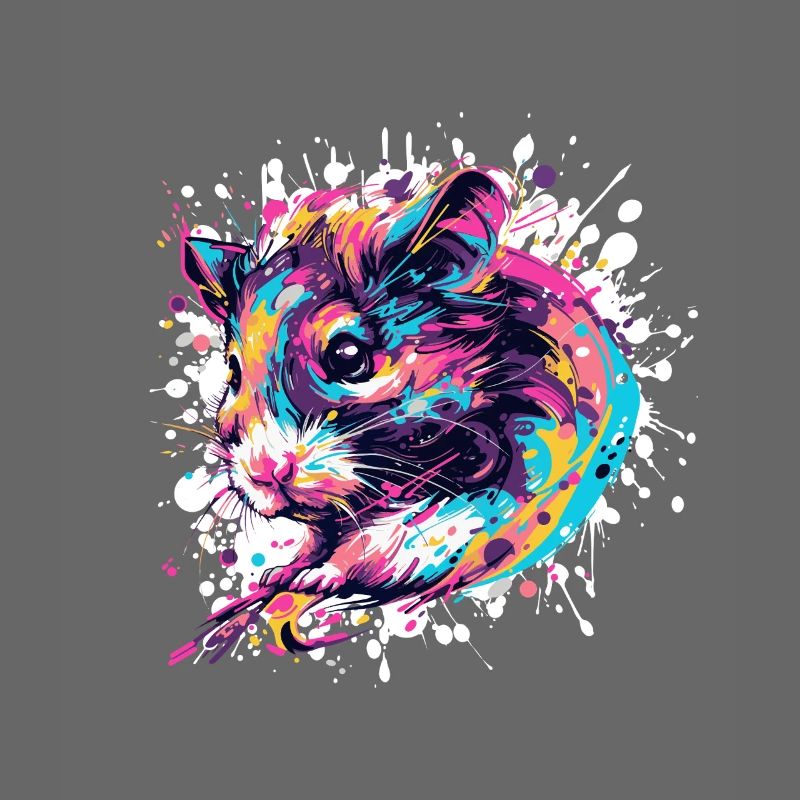 Bunte Farbsplash Hase