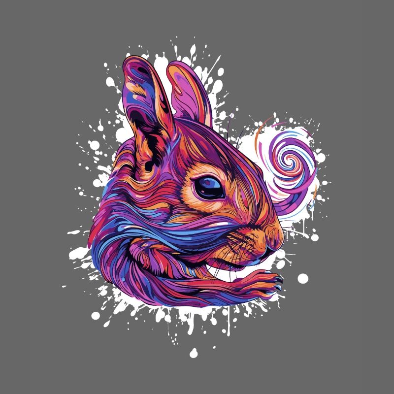 Psychedelischer Eichhörnchenkopf