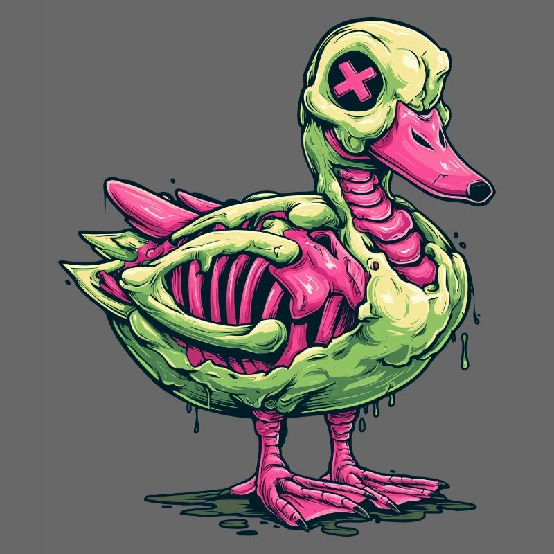 Neon Zombie Ente Brustkorb