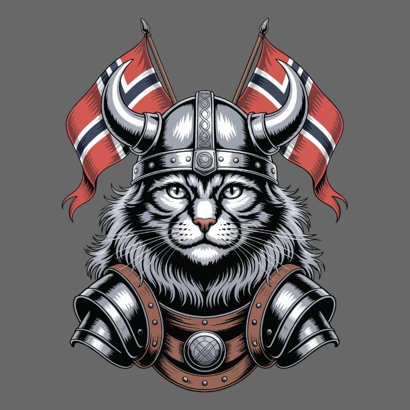 Norwegen Katze Wikinger