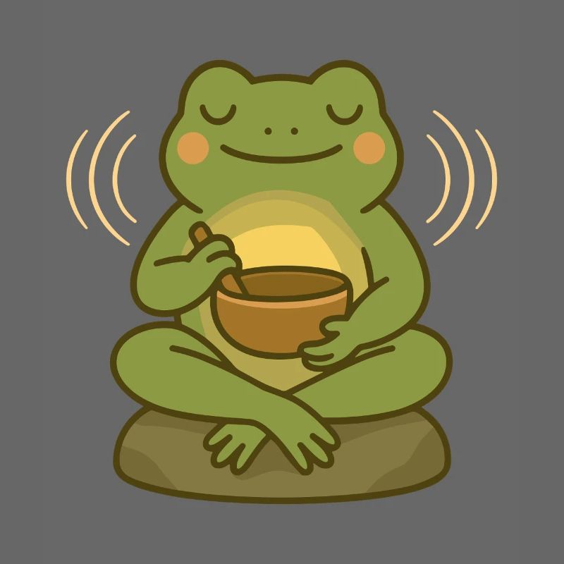 Meditating Frog – Singing Bowl & Mindfulness