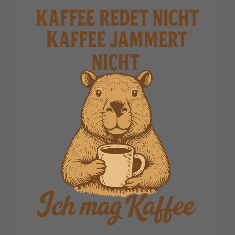 Drôle de diction de café de capybara