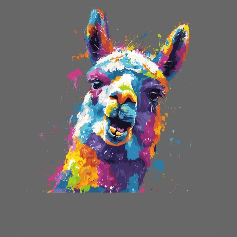 Explosion de couleurs de lama