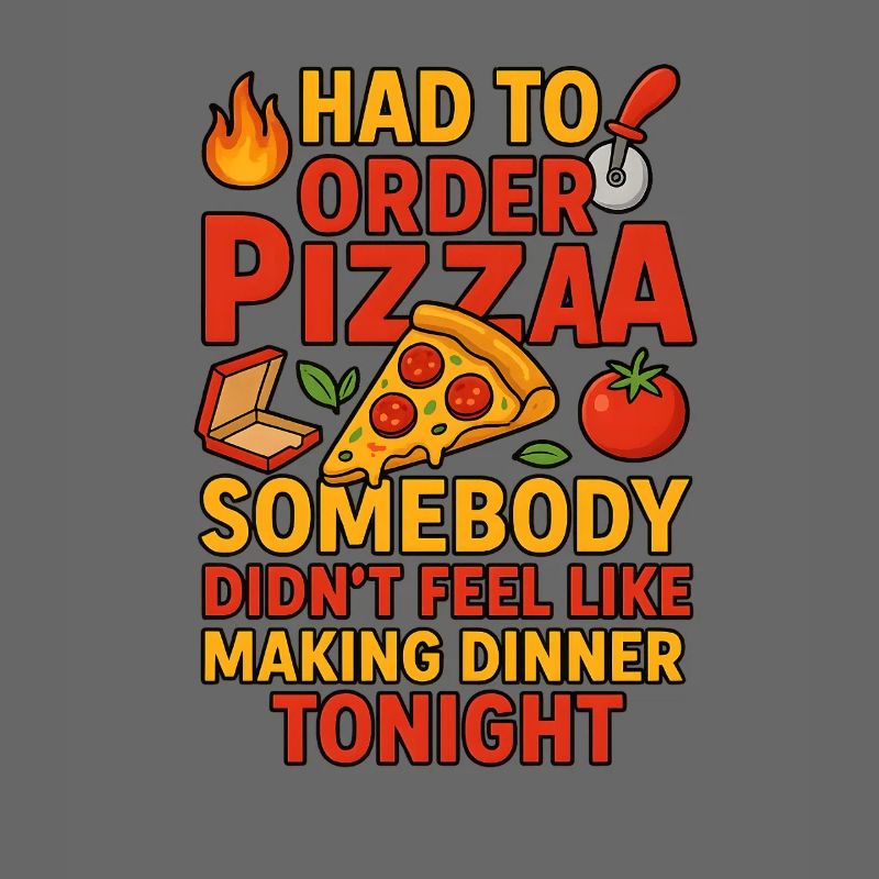 Proclamation de la soirée pizza, nourriture drôle de relation