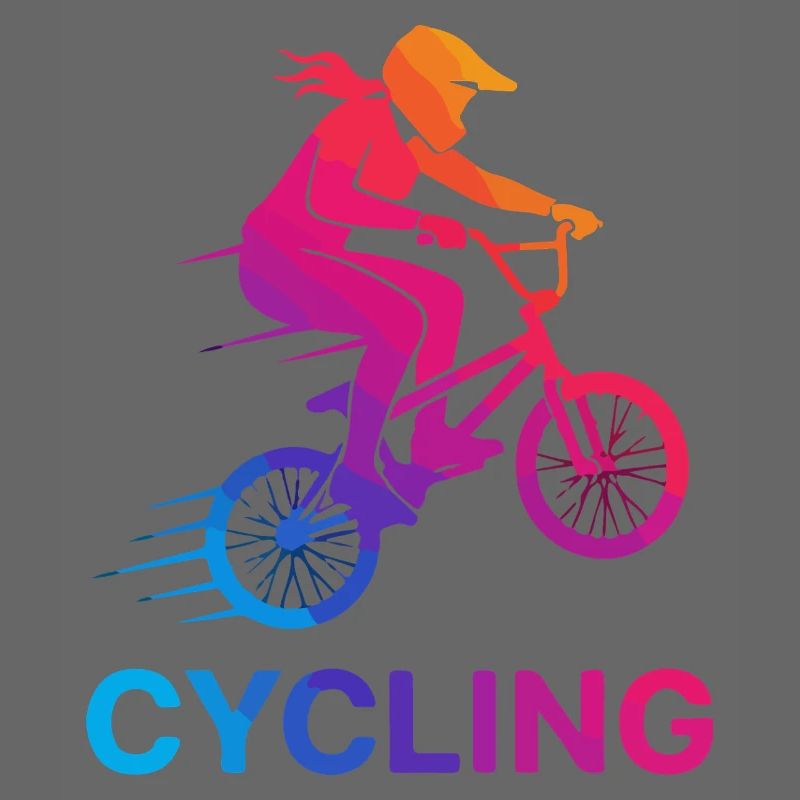 Gradient Cyclist Silhouette