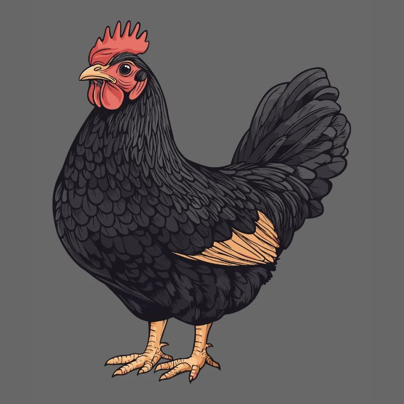 Schwarzer Hahn Illustration