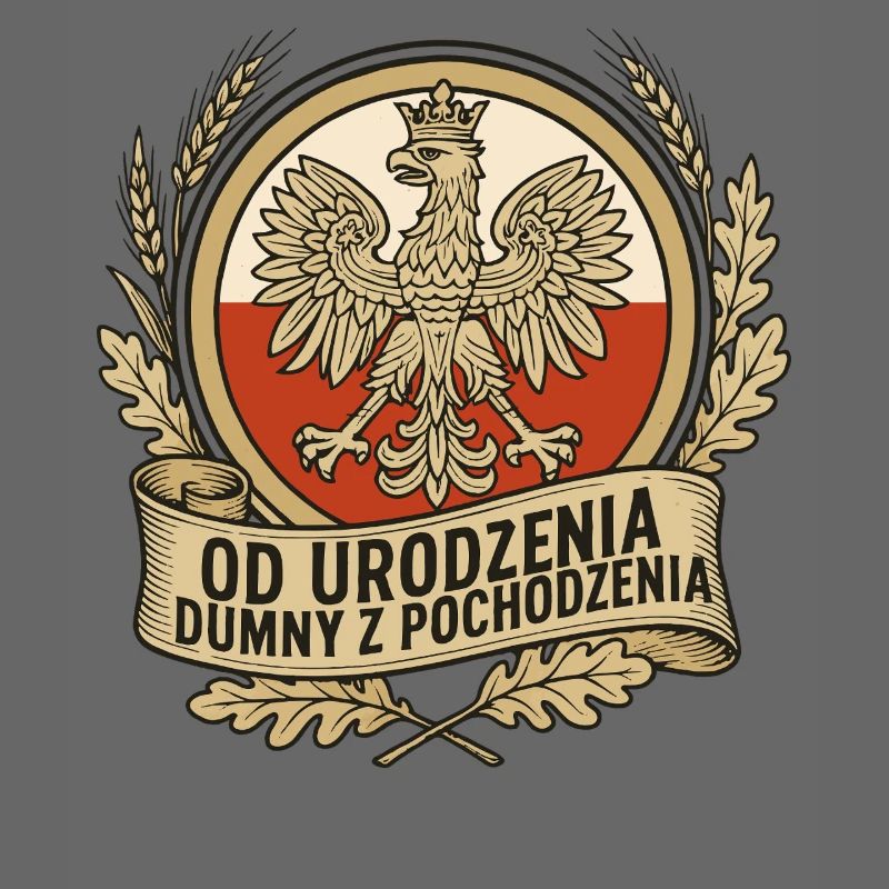 Born Proud Polish Eagle Emblem