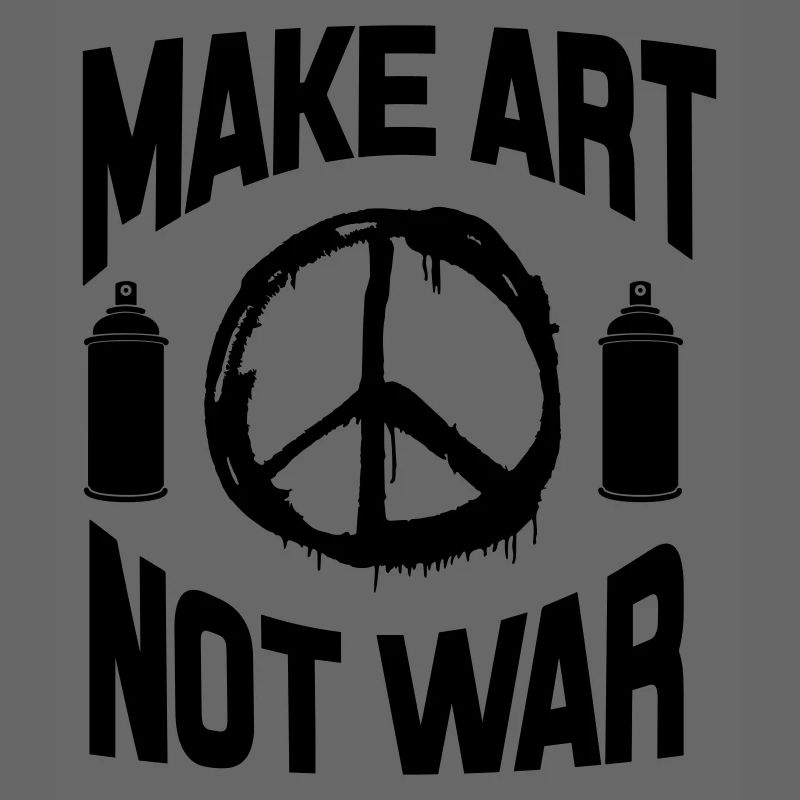 Make Art Not War - Peace Graffiti Spray Can