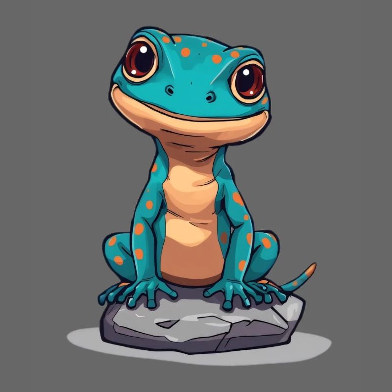 Cute Gecko on a Stone