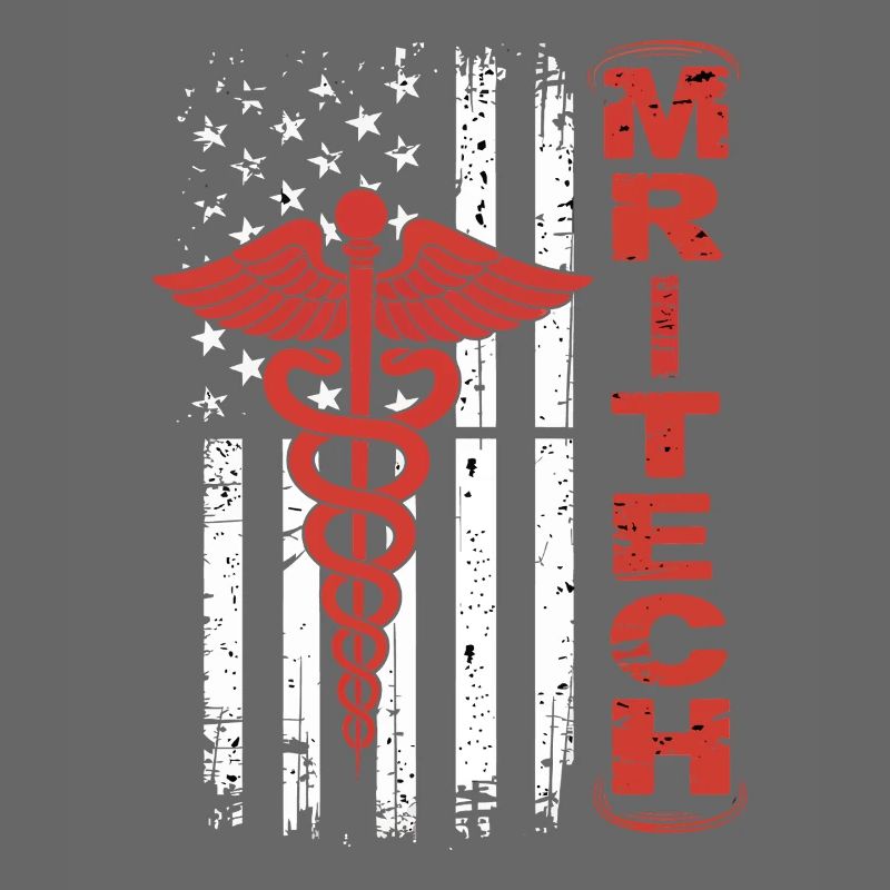 Red MedTech Caduceus Flag