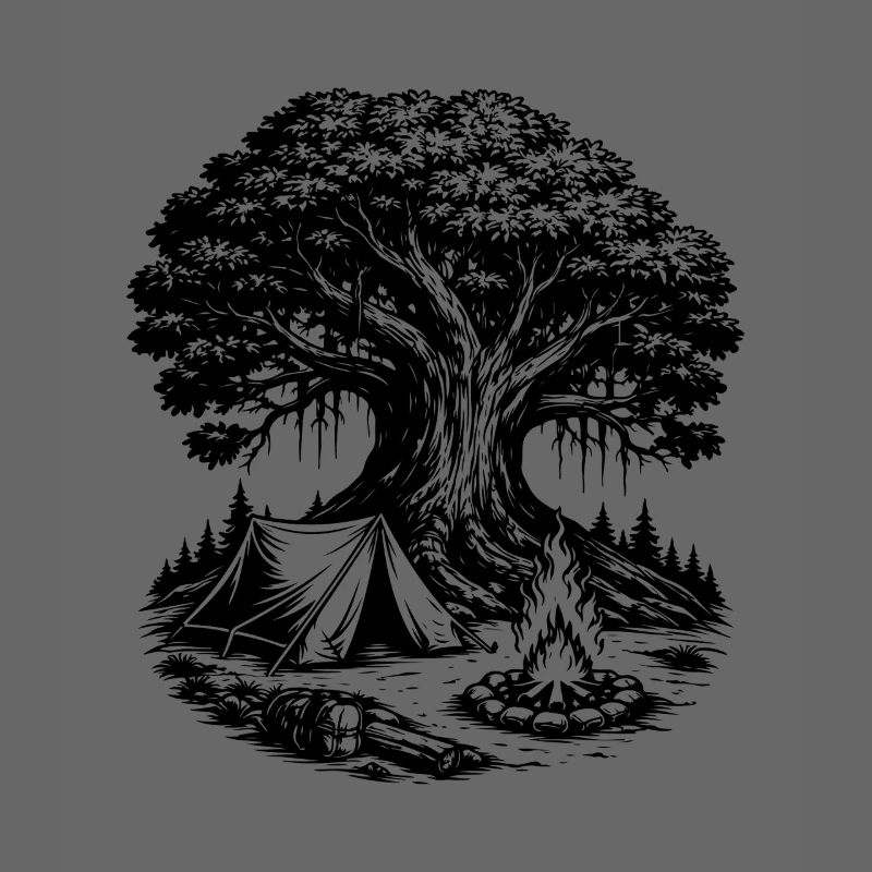 Camping Zelt Wald Baum