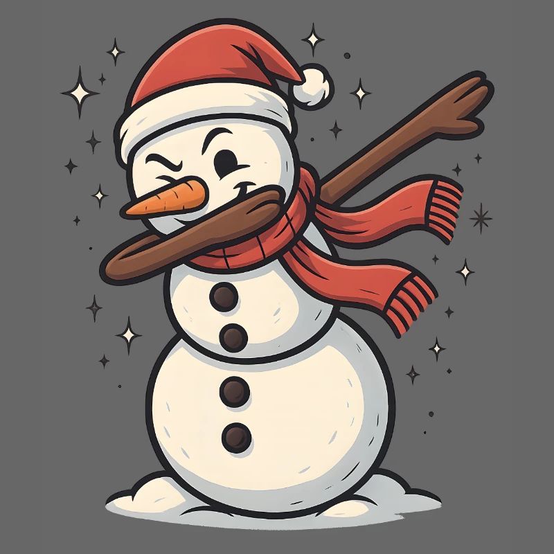 Dabbing Snowman Dab Winter