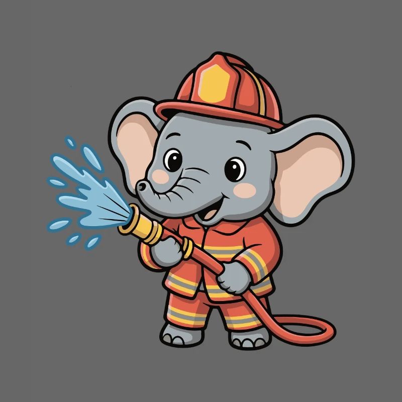 Fire Brigade Elephant Hose Splash