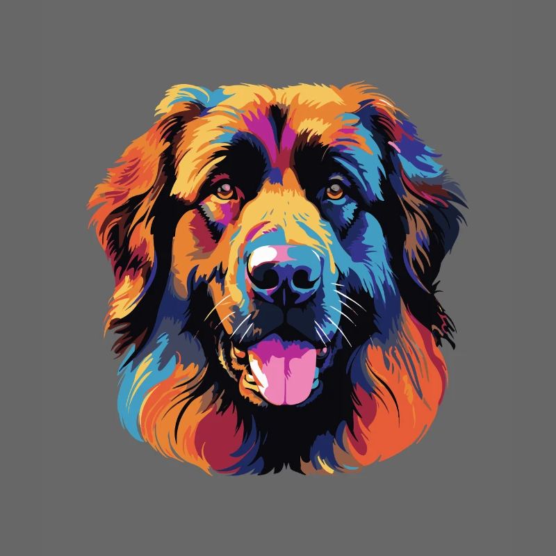 Explosion de couleur Portrait de chien