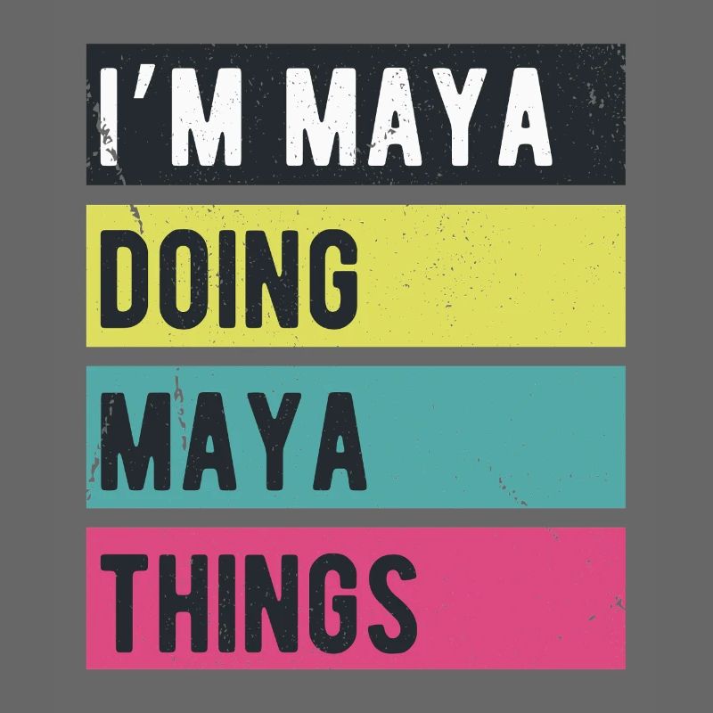 Ich bin Maya und mache Maya-Dinge Retro-Farben