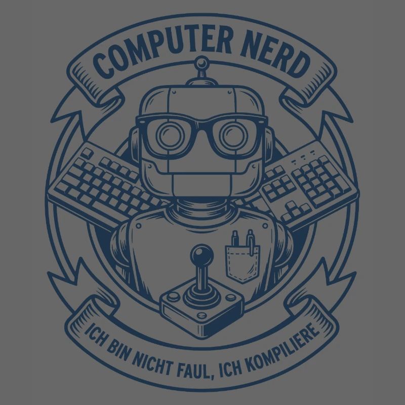 Logo du robot nerd informatique