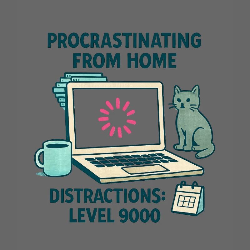 Humor, Prokrastination, Telearbeit, Chat und Kaffee