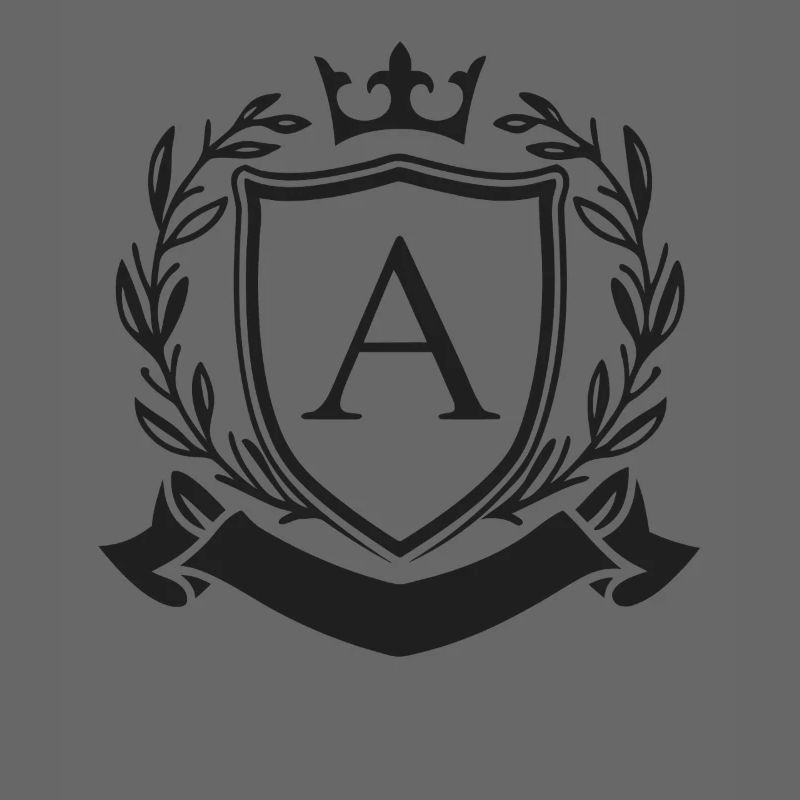 Adel Monogramm Wappen Krone Buchstabe A