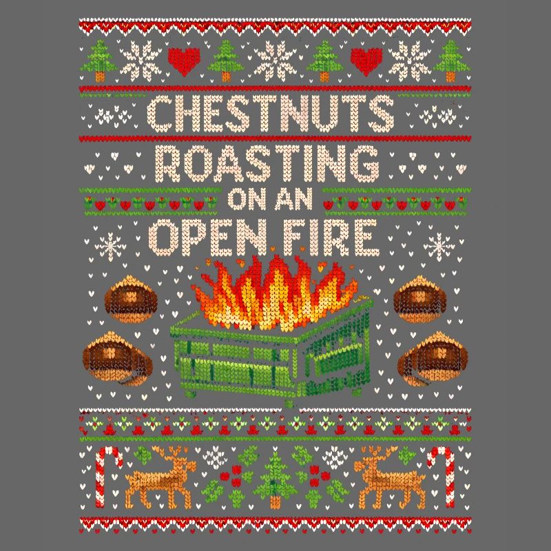 Roasting chestnuts on an open fire garbage can