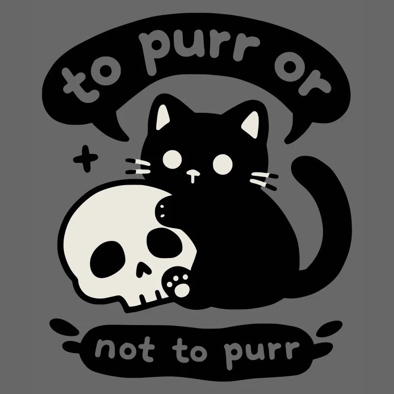 Ronronner ou ne pas ronronner | Chat avec un crâne