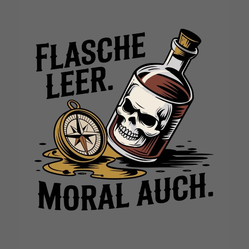Bouteille Moral vide aussi Skull Compass Alcool