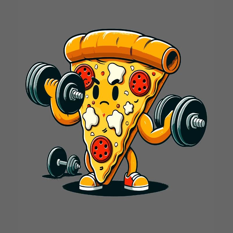 Kraftpizza Hebt Gewichte