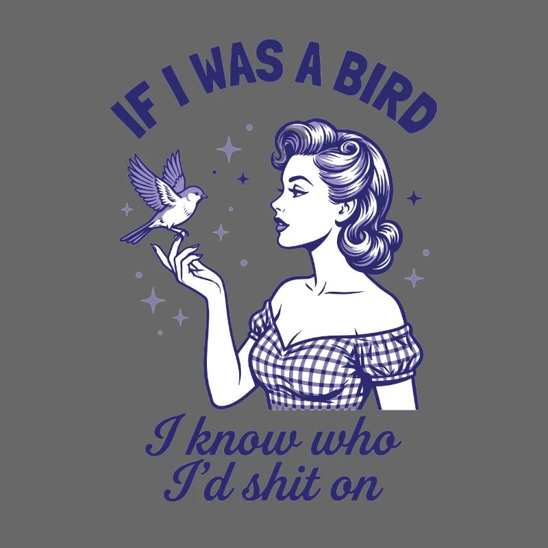 Echte Rache Vogel Retro Statement