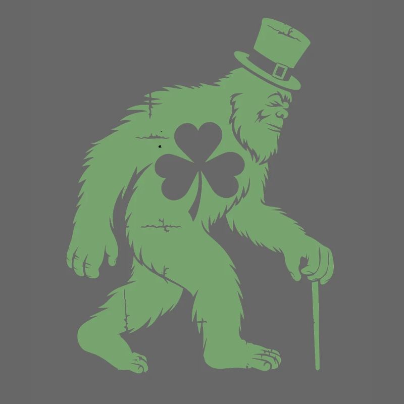 Sasquatch mit Kleeblatt