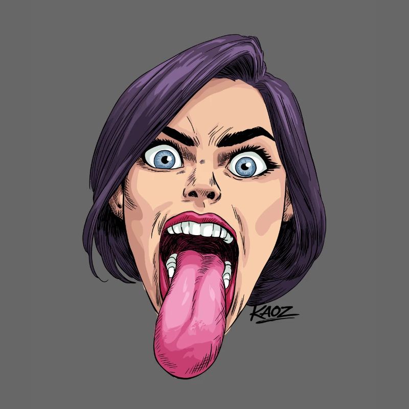 Langue sortie : expression comique