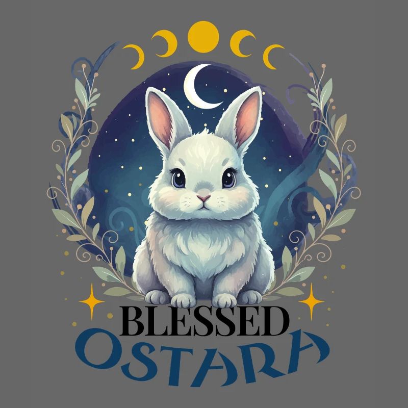 Happy Easter Ostara Rabbit Pagan