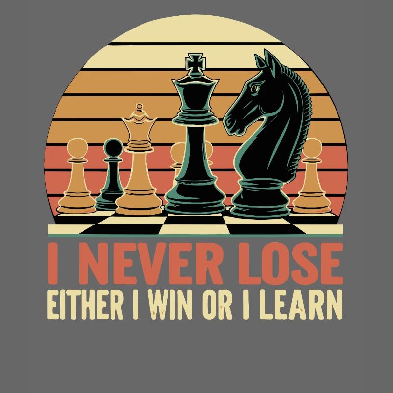 Chess Saying - I Never Lose