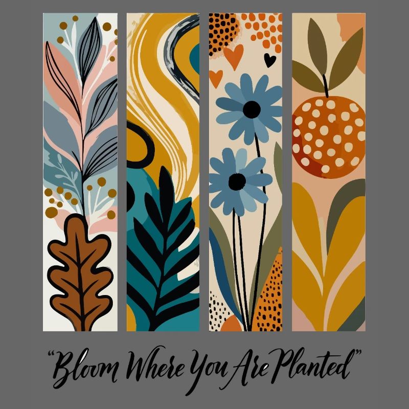 Blooming Botanical Panel Collage