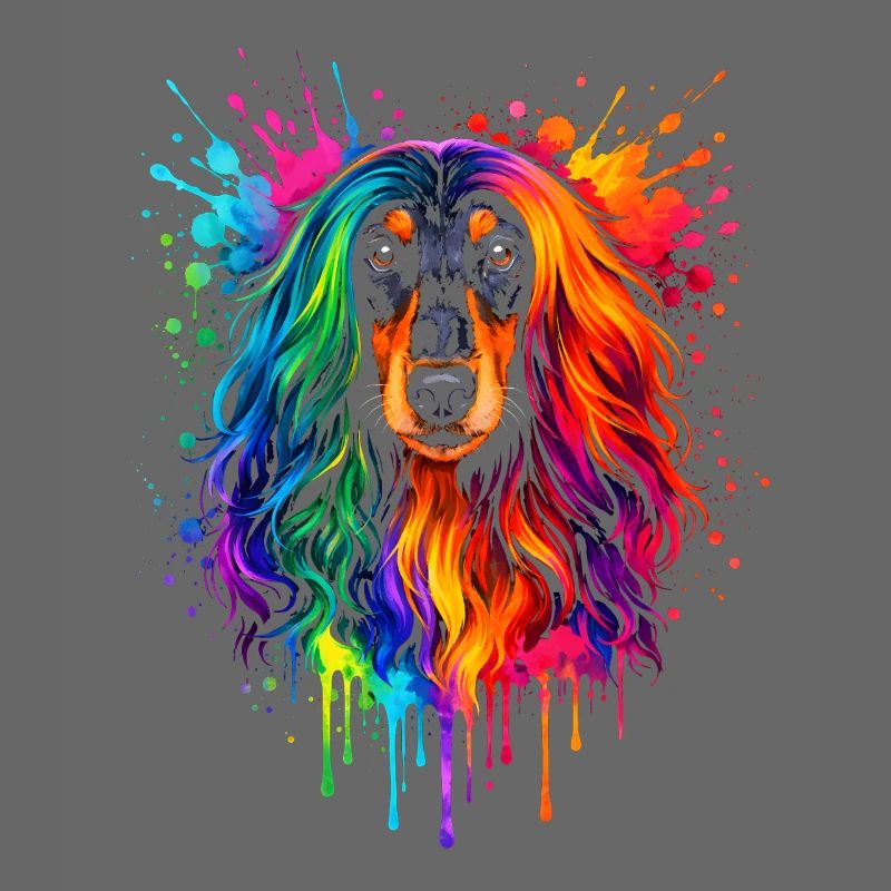 Afghan Hound | Windhund Pop Art